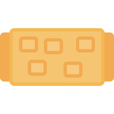 Ekmek ikonu. Web için ekmek vektör simgelerinin basit çizimi