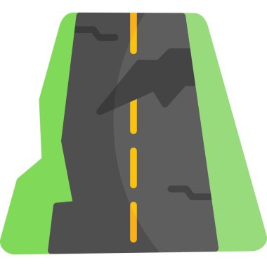 Otoyol ikonu. Web için yol vektör simgelerinin basit illüstrasyonu