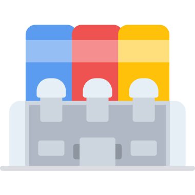 Otel odası vektör çizgisi simgesi tasarımı