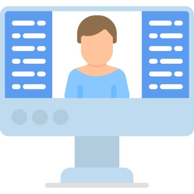 Konferans çevrimiçi konferans simgesi doldurulmuş özet biçimi