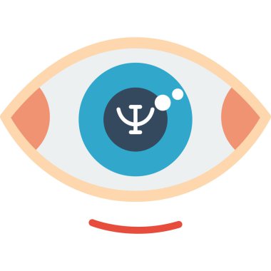 Göz Düz Vektör Simgesi