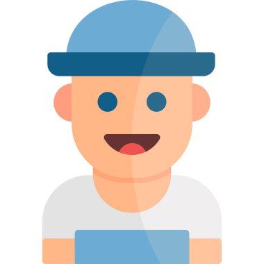 avatar adam insanlar düz stil simgesi