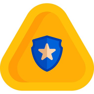 Polis Karakolu Vektör İllüstrasyonu, Basit Simge