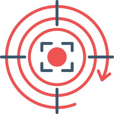 Hedef hedef vektör simgesi