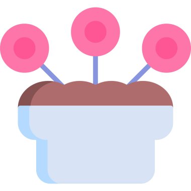 Tatlı ikonu. Düz stil.