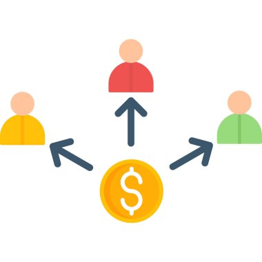 Dolar insanlar vektör simgesi