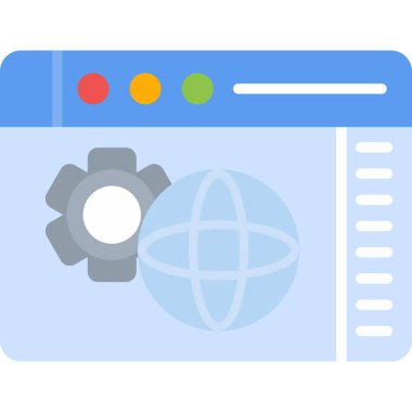 tarayıcı veri simgesi vektör illüstrasyonu