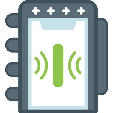 Akıllı telefon simgesi. Web için akıllı telefon vektör simgesinin düz çizimi