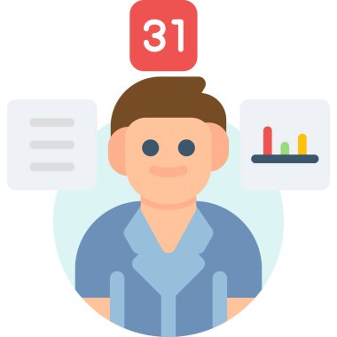 avatar düz vektör simgesi