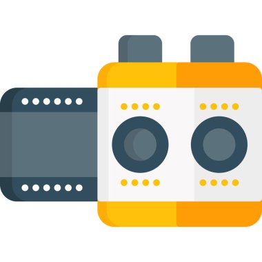 kamera düz vektör simgesi