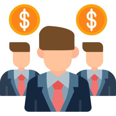 iş insanları düz vektör simgeleri