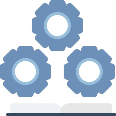 dişli düz vektör simgesi