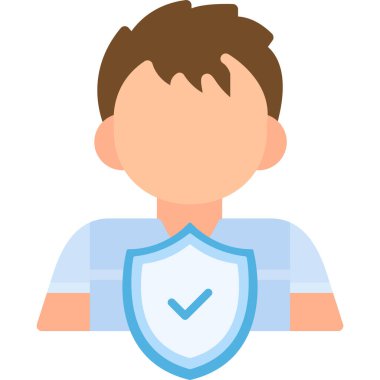 Rozetli adam, vektör çizimi