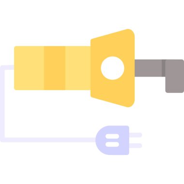 elektrikli araba şarj simgesi, vektör illüstrasyonu