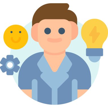 fikir yaratıcı simge, vektör illüstrasyonu