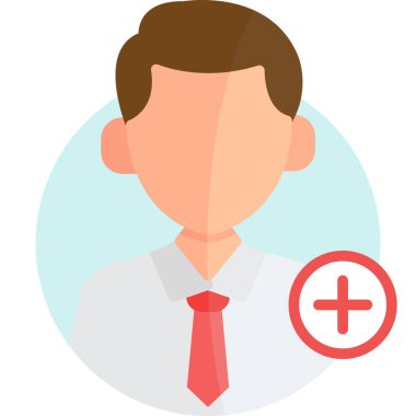 İş adamı simgesi, vektör illüstrasyonu