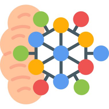 beyin ikonu vektör illüstrasyonu