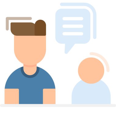 Konuş. Web simgesi basit illüstrasyon