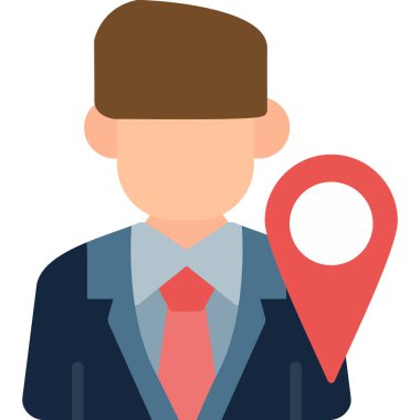 iş düz vektör simgesi