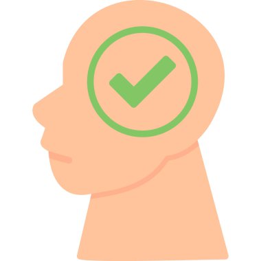 Yeşil işaretli insan kafası