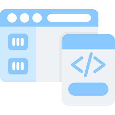 Web geliştirme renk simgesi - ana hatlar biçiminde