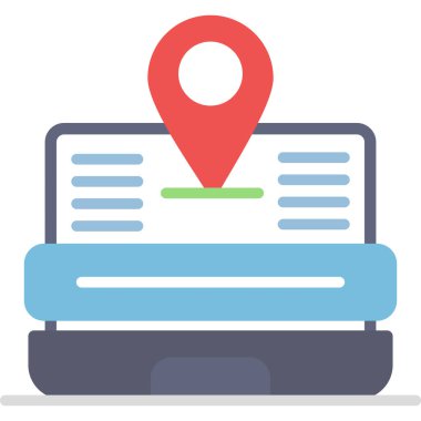 gps konum simgesi düz biçimli