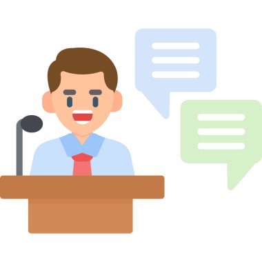 Bir konuşmanın vektör illüstrasyonu