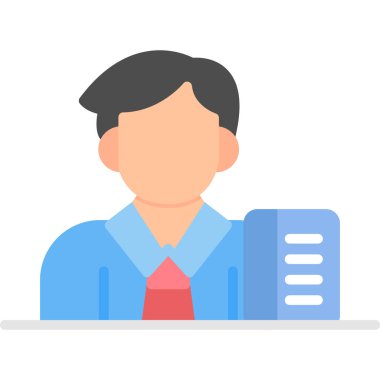 ofis yöneticisi renk vektör illüstrasyonu