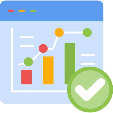 Veri analizi. Web simgesi basit illüstrasyon