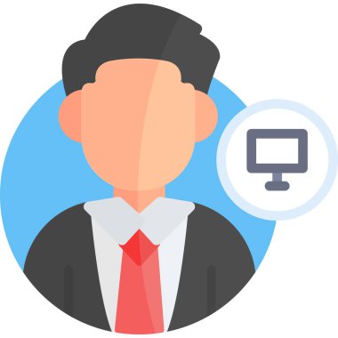 işletme yöneticisi düz simge