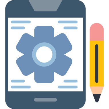 Web geliştirme mobil simgesi - taslak biçimi