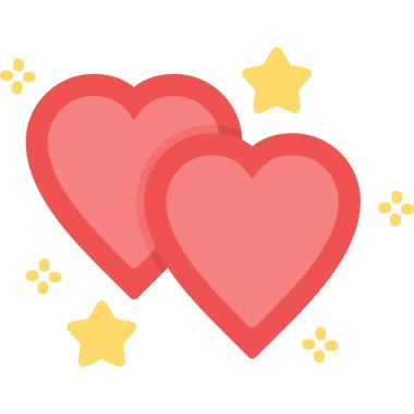 sevgi vektörü düz renk simgesi