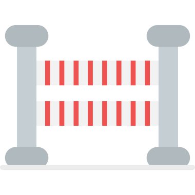 Bariyer düz vektör simgesi