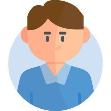 avatar erkek simgesi düz stil