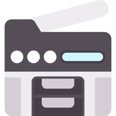 Yazıcı. Web simgesi basit illüstrasyon