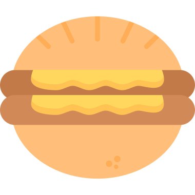 Hamburger ikonu düz stil.