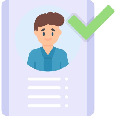 Dizin ve belge vektörü illüstrasyonu olan bir adam.