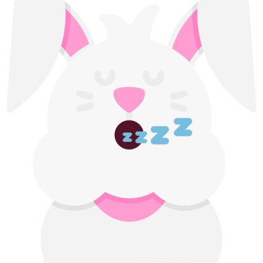 Tavşan uyku vektörü simgesi
