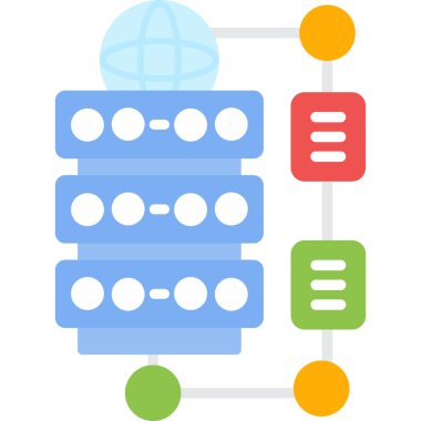 veritabanı. Web simgesi basit illüstrasyon