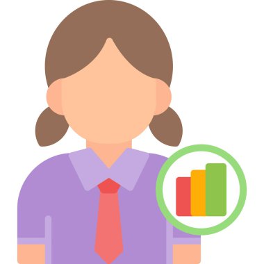 Çalışan düz vektör simgesi