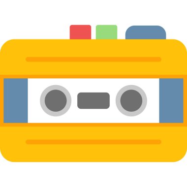 kaset teybi ikon vektör çizimi