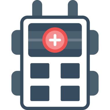 Hesap makinesi simgesi. Web için hesap makinesi vektör simgelerinin basit çizimi