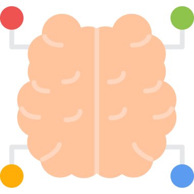 farklı renk simgelerine sahip beyin