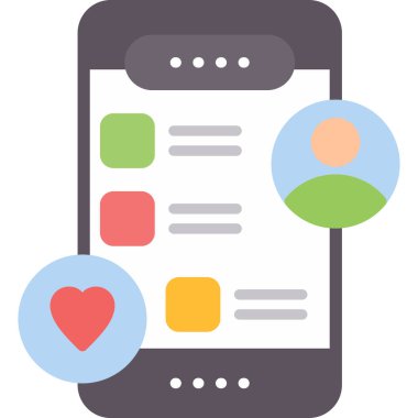 Sohbet iletişim simgesi düz biçimli