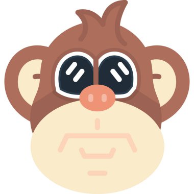 Bir maymunun başı, Cadılar Bayramı parti vektör çizimi ikonu