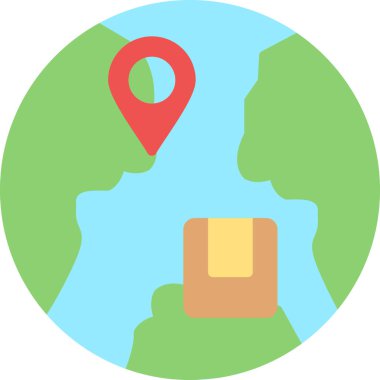 Haritalar ve navigasyon kategorisindeki harita konum simgesi