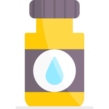 Şişe simgesi. Web için sıvı vektör simgesinin düz çizimi