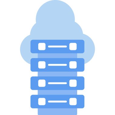 Sunucu sunucu simgesini düz biçimde sunuyor