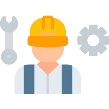 Aletler vektör illüstrasyon tasarımı ile inşaat mühendisi