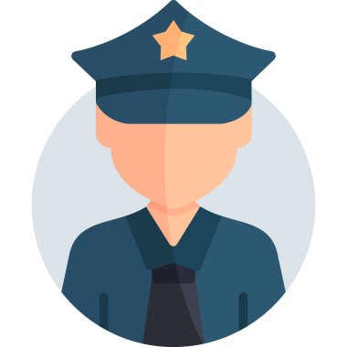 polis simgesi vektör illüstrasyonu.